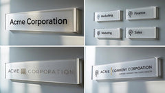 Custom Acrylic Business Sign: Personalized Office Decor, Made in USA