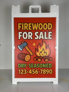 Custom Signicade A Frame Sidewalk Sign – Includes 2 Full Color 24x36 Signs – Business Sign