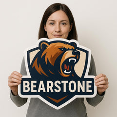 Custom Shape Sign PVC Logo, Business Sign: Personalized Business Branding, Personalized Cut, Vibrant Colors, Weather Proof, Uv Printing