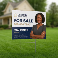 Custom Real Estate Yard Sign: 24" x 18" Outdoor Lawn Decoration