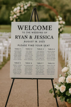 Acrylic Wedding Seating Chart Sign: Elegant Personalized Reception Decor