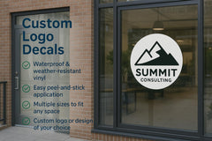 Custom Window Decals Business Logo Personalized Company Branding, Waterproof
