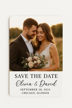 Personalized Wedding Photo Magnet: Save the Date Keepsake