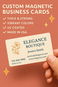 Custom Magnetic Business Cards: Durable UV Coated Magnet