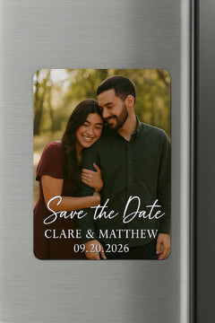 Personalized Wedding Photo Magnet: Save the Date Keepsake