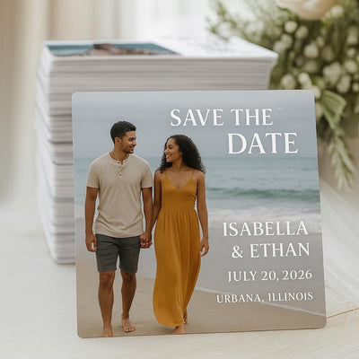 Personalized Wedding Photo Magnet: Save the Date Keepsake