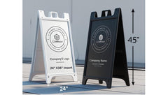 Custom Signicade A Frame Sidewalk Sign – Includes 2 Full Color 24x36 Signs – Business Sign