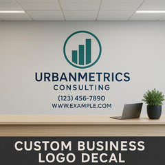 Custom Window Decals Business Logo Personalized Company Branding, Waterproof