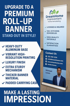 Premium Roll Up Banner – High-End Display Stand for Business & Events 33" x 81"