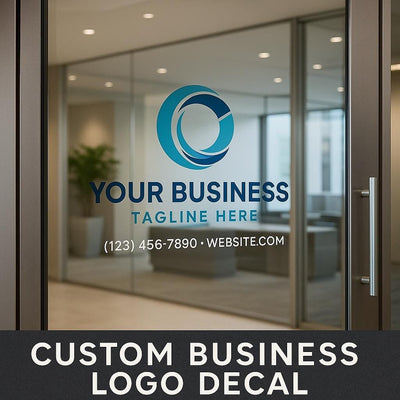 Custom Window Decals Business Logo Personalized Company Branding, Waterproof