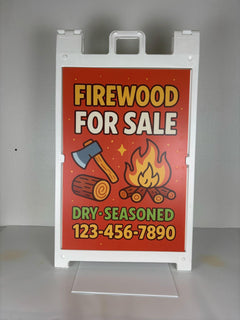 Custom Signicade A Frame Sidewalk Sign – Includes 2 Full Color 24x36 Signs – Business Sign
