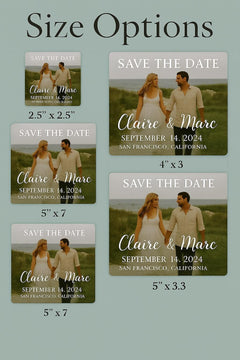 Personalized Wedding Photo Magnet: Save the Date Keepsake