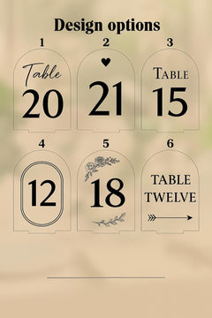 Acrylic Wedding Table Number Sign – Modern Clear or Frosted Acrylic Table   Numbers – Elegant Reception Decor – Personalized Wedding Signage