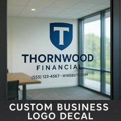 Custom Window Decals Business Logo Personalized Company Branding, Waterproof