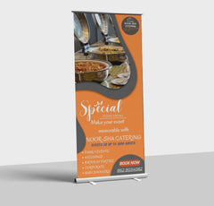 Custom Retractable Roll-Up Banner: Portable Trade Show Display (33"-81")
