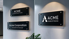 Custom Acrylic Business Sign: Personalized Office Decor, Made in USA