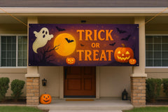 Custom Halloween Banner: Personalized Spooky Porch Sign - Weather Resistant