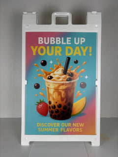 Custom Signicade A Frame Sidewalk Sign – Includes 2 Full Color 24x36 Signs – Business Sign