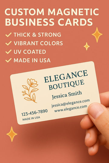 Custom Magnetic Business Cards: Durable UV Coated Magnet As  Low As .25 cents each