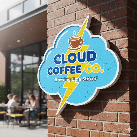 Custom Logo Sign: Weatherproof PVC Business Branding