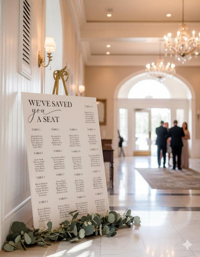 Personalized Acrylic Wedding Seating Chart: Modern Elegant Sign