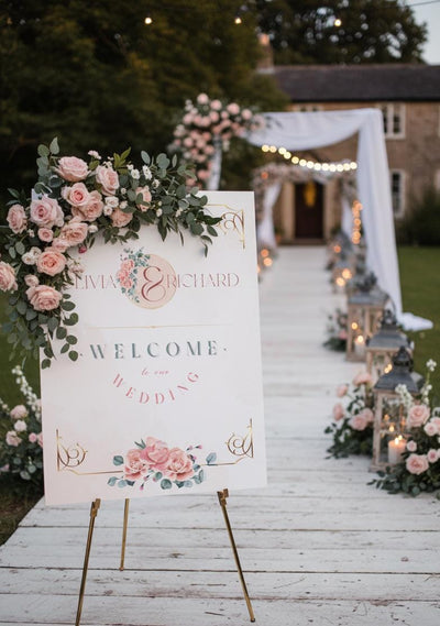 Custom Wedding Seating Chart Sign | Elegant PVC Reception Decor