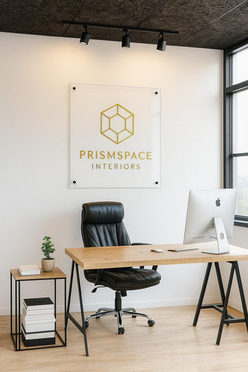 Custom Acrylic Square Logo Sign: Business Signage (Indoor & Outdoor) Made In USA