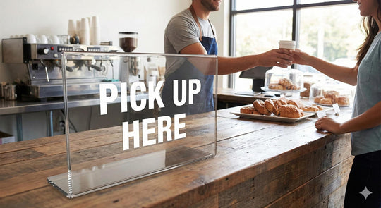 Custom Acrylic Order Sign | Cafe, Bakery Counter (12x12 Inches)