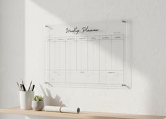 Personalized Acrylic Family Calendar: Large Dry Erase Wall Planner