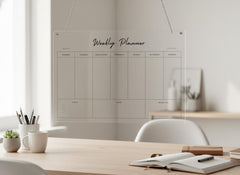 Personalized Acrylic Family Calendar: Large Dry Erase Wall Planner