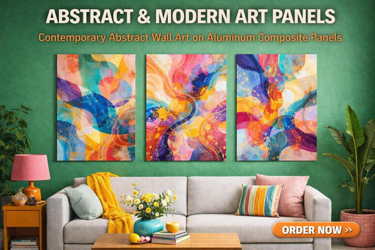 Colorful Abstract Metal Wall Art on Aluminum Composite Panel | Modern Contemporary Art Print | ACM Wall Decor