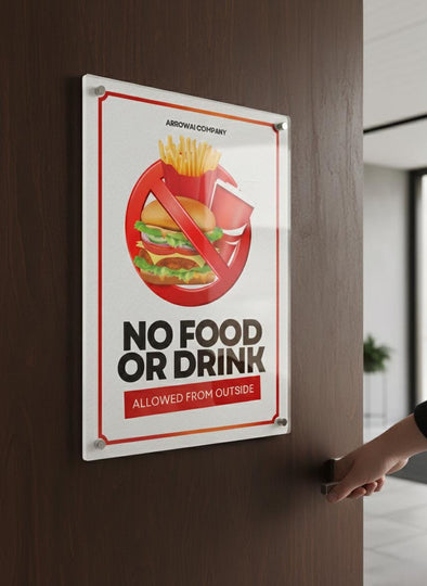 Business Logo Sign: Clear Acrylic - Modern Office Wall Decor