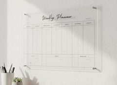 Personalized Acrylic Family Calendar: Large Dry Erase Wall Planner
